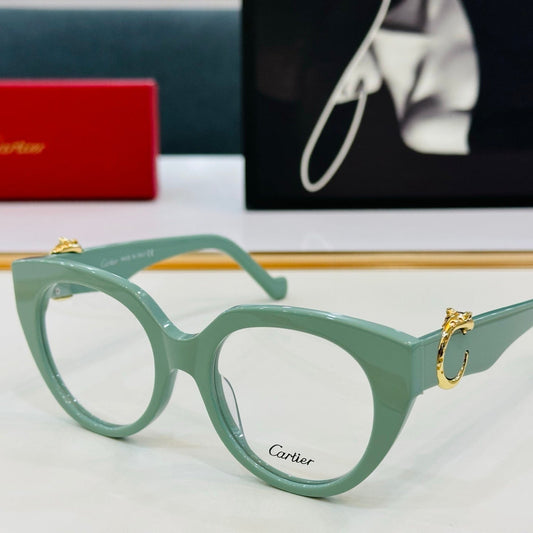 PANTHÈRE ROUND FRAME SUNGLASSES 578200 IN ACETATE - Baby green