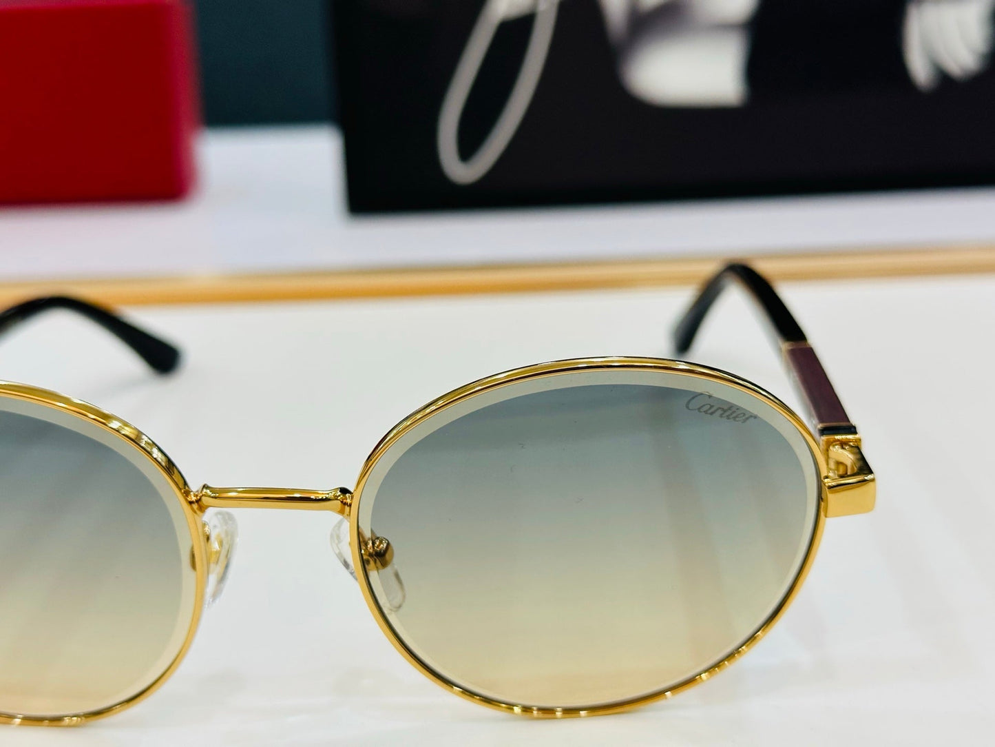 PREMIÈRE ROUND FRAME SUNGLASSES CT0490S IN METAL - Dark purple