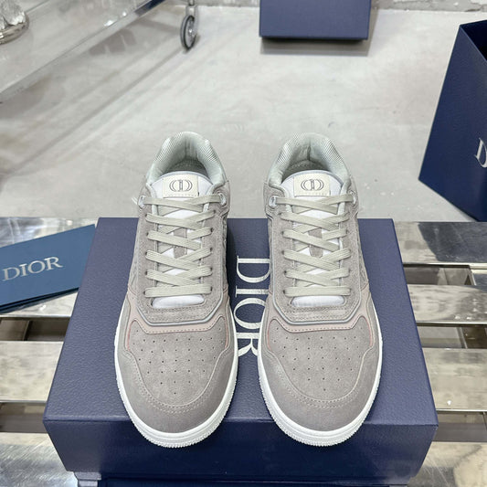 DIOR 25S B27 UPTOWN LOW-TOP SNEAKERS IN GREY CALFSKIN STYLE 6 - 35