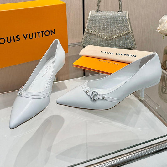 6AM HIGH HEELS 55 MM IN WHITE LAMBSKIN - 34