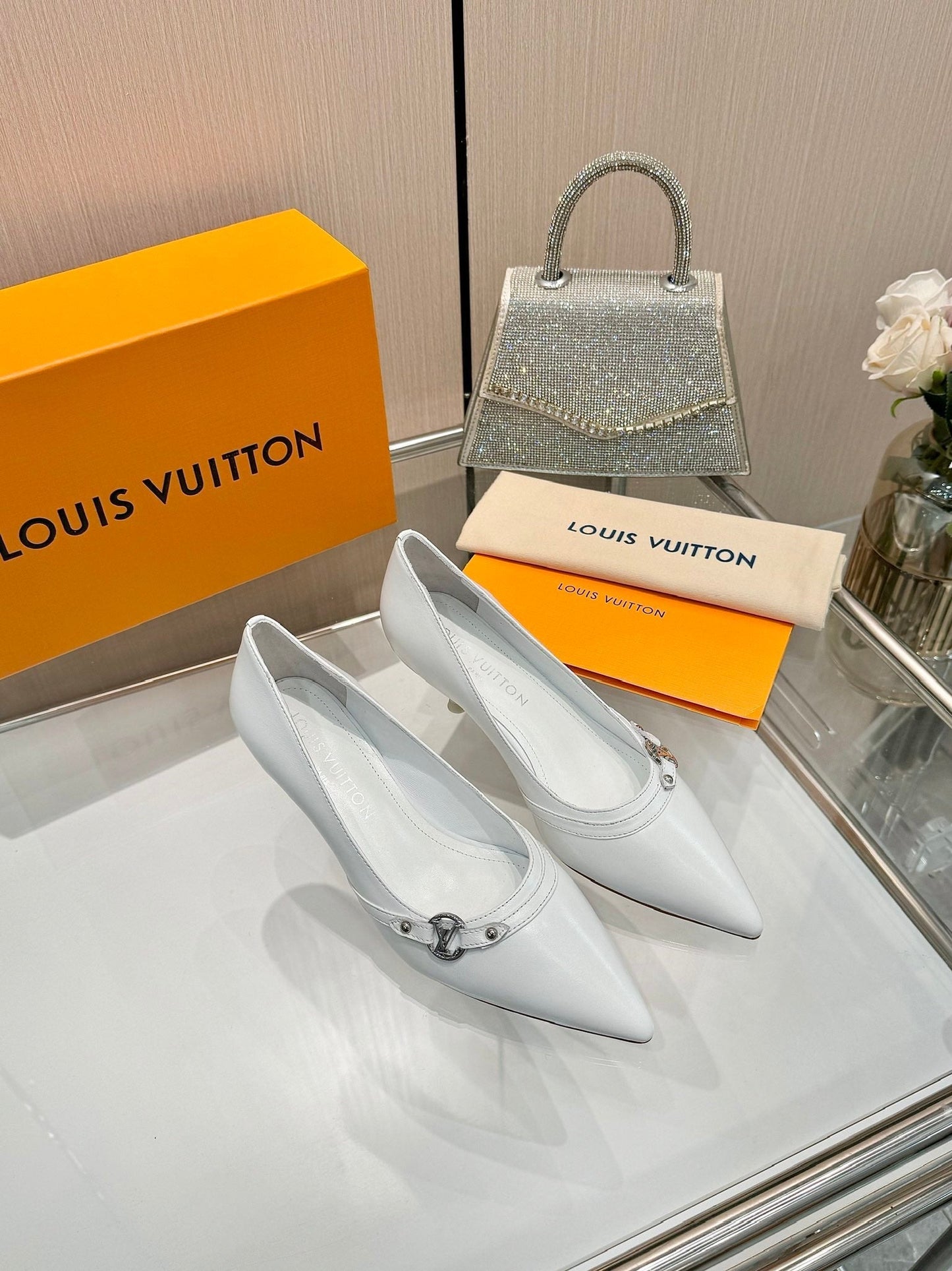 6AM HIGH HEELS 55 MM IN WHITE LAMBSKIN - 34