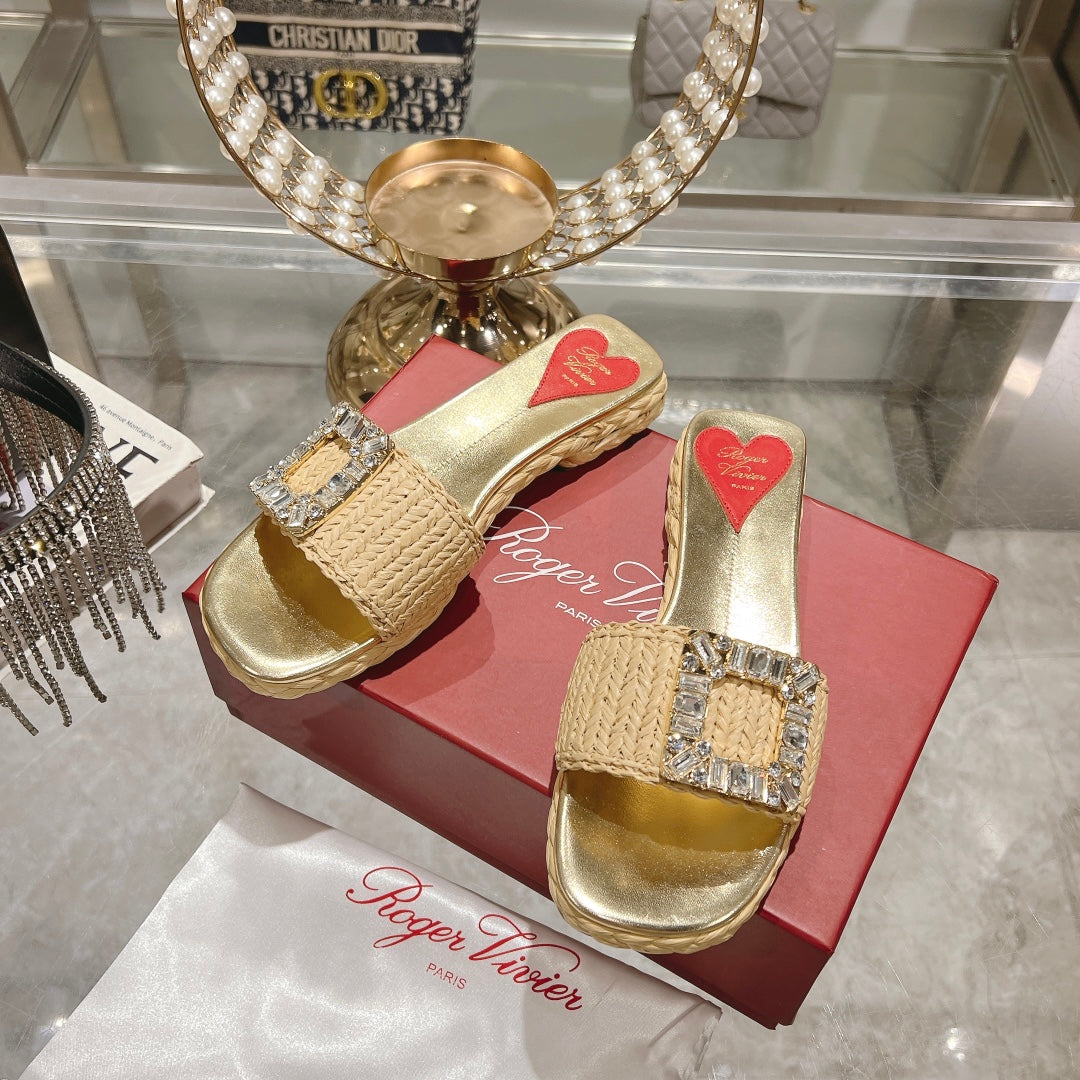 ESPADRILLES MULES IN BEIGE RAFFIA - 35