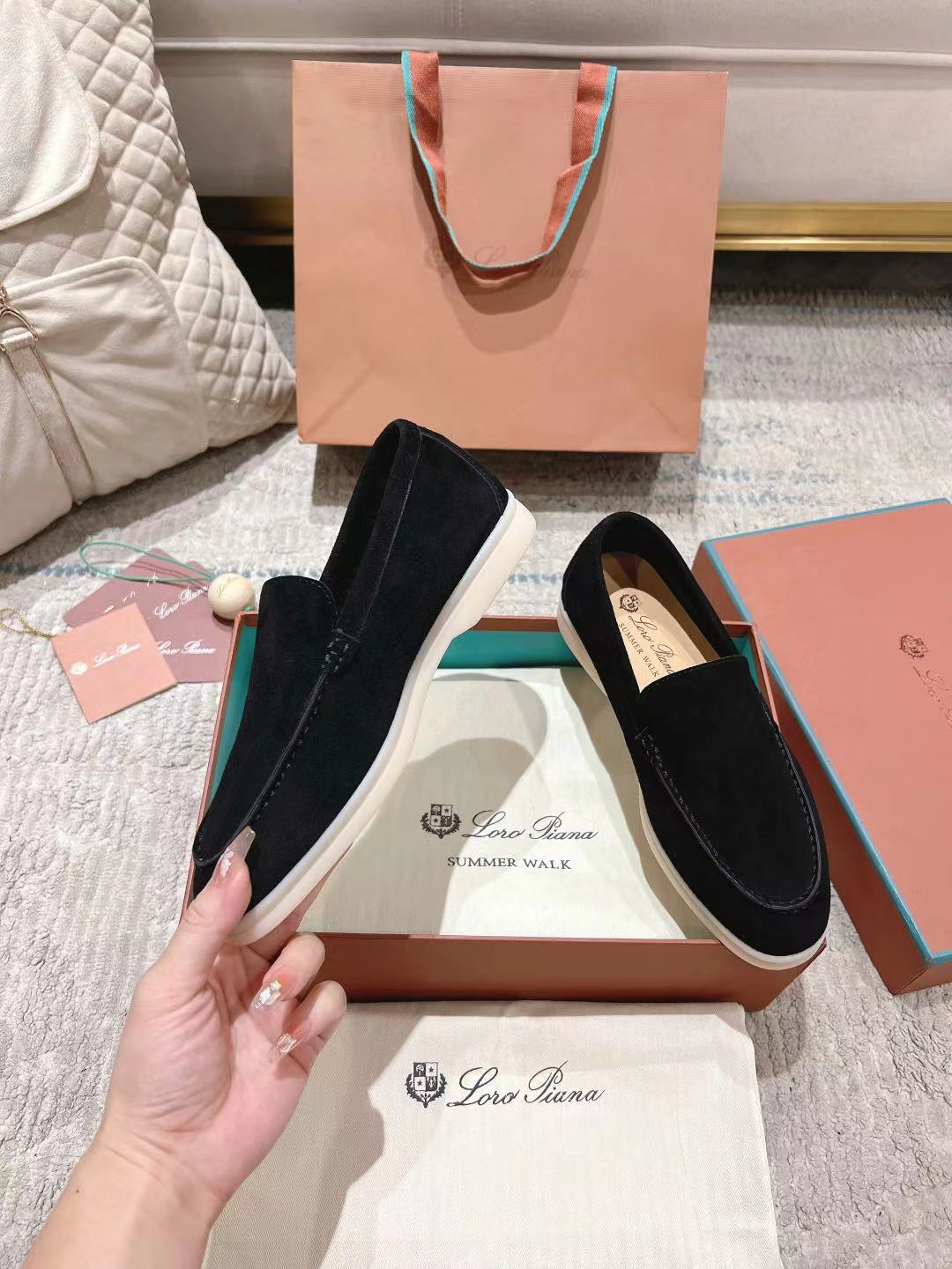 LP LOAFERS 25S IN BLACK SUEDE - 35