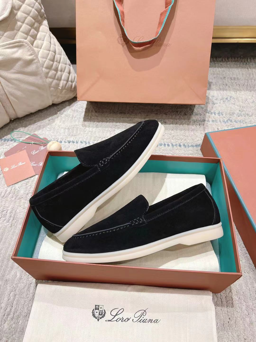 LP LOAFERS 25S IN BLACK SUEDE - 35