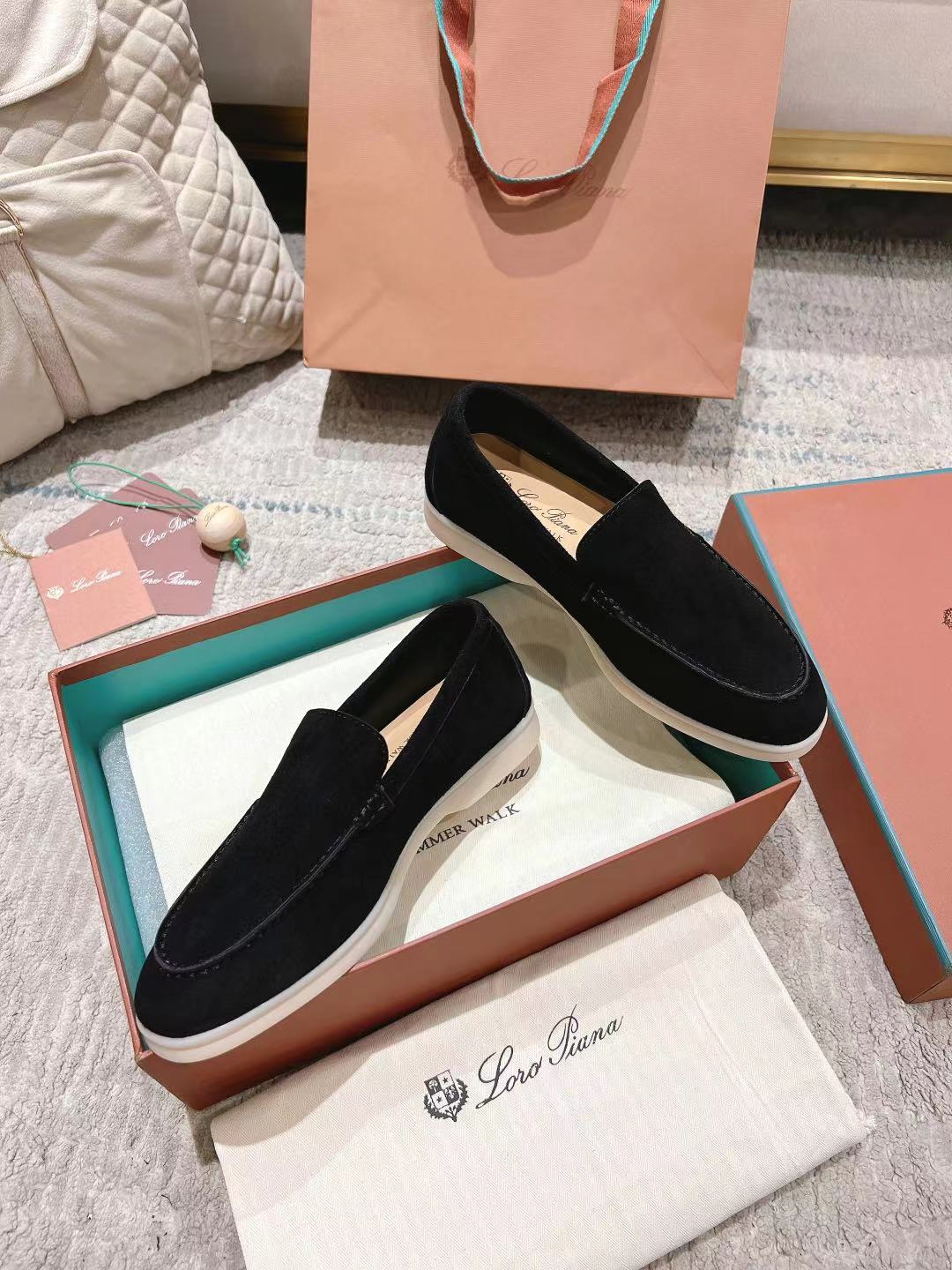 LP LOAFERS 25S IN BLACK SUEDE - 35