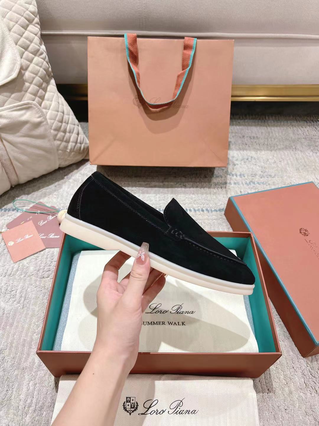 LP LOAFERS 25S IN BLACK SUEDE - 35