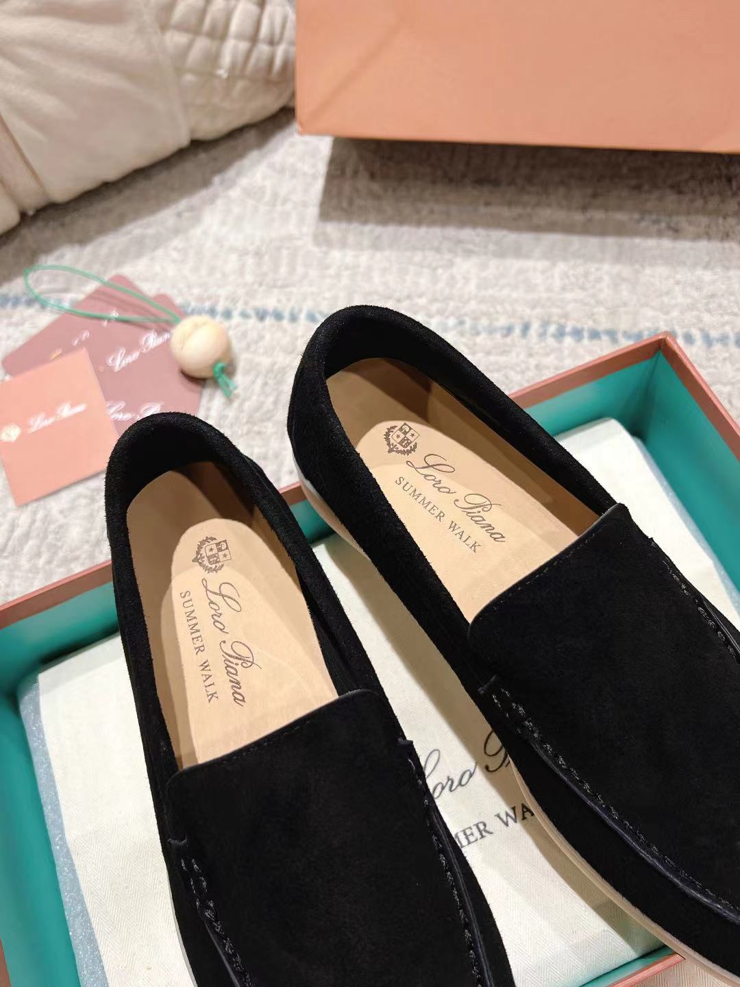LP LOAFERS 25S IN BLACK SUEDE - 35