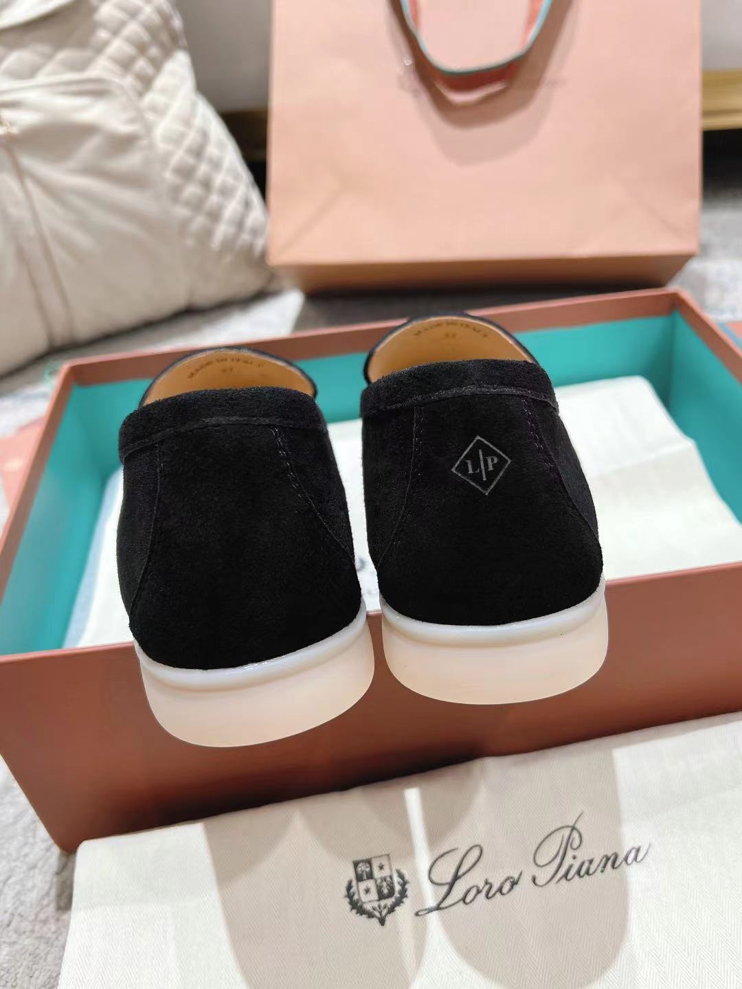 LP LOAFERS 25S IN BLACK SUEDE - 35
