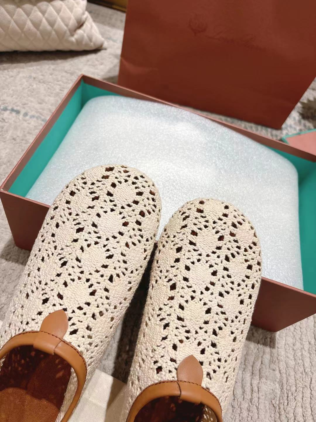 FLAT SHOES 25 IN WHITE MESH FABRIC - 35