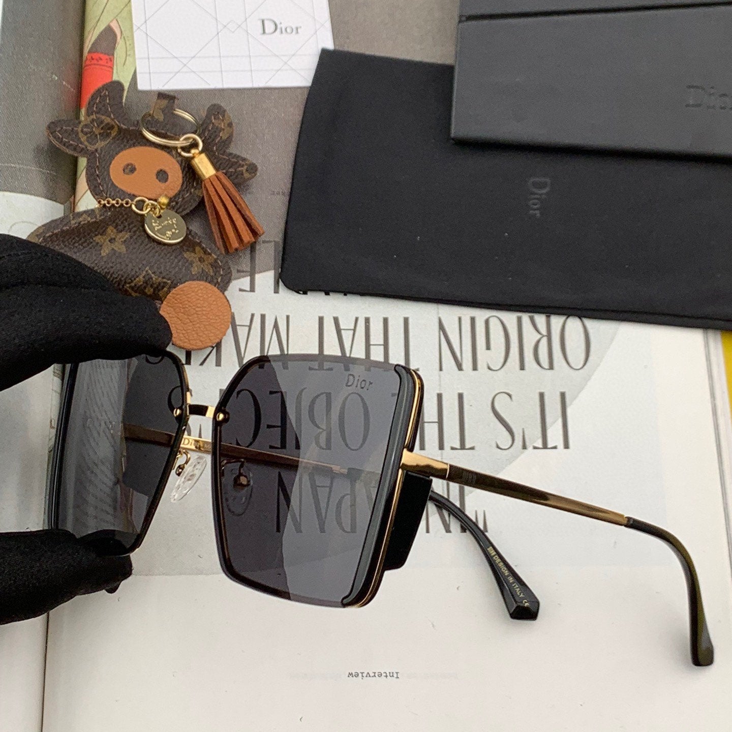 MONTAIGNE SUNGLASS 578161 IN METAL - Red