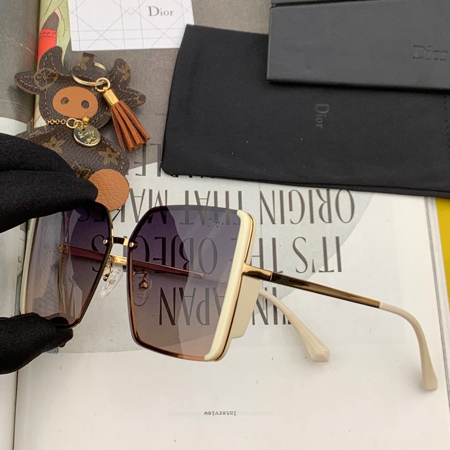 MONTAIGNE SUNGLASS 578161 IN METAL - Red