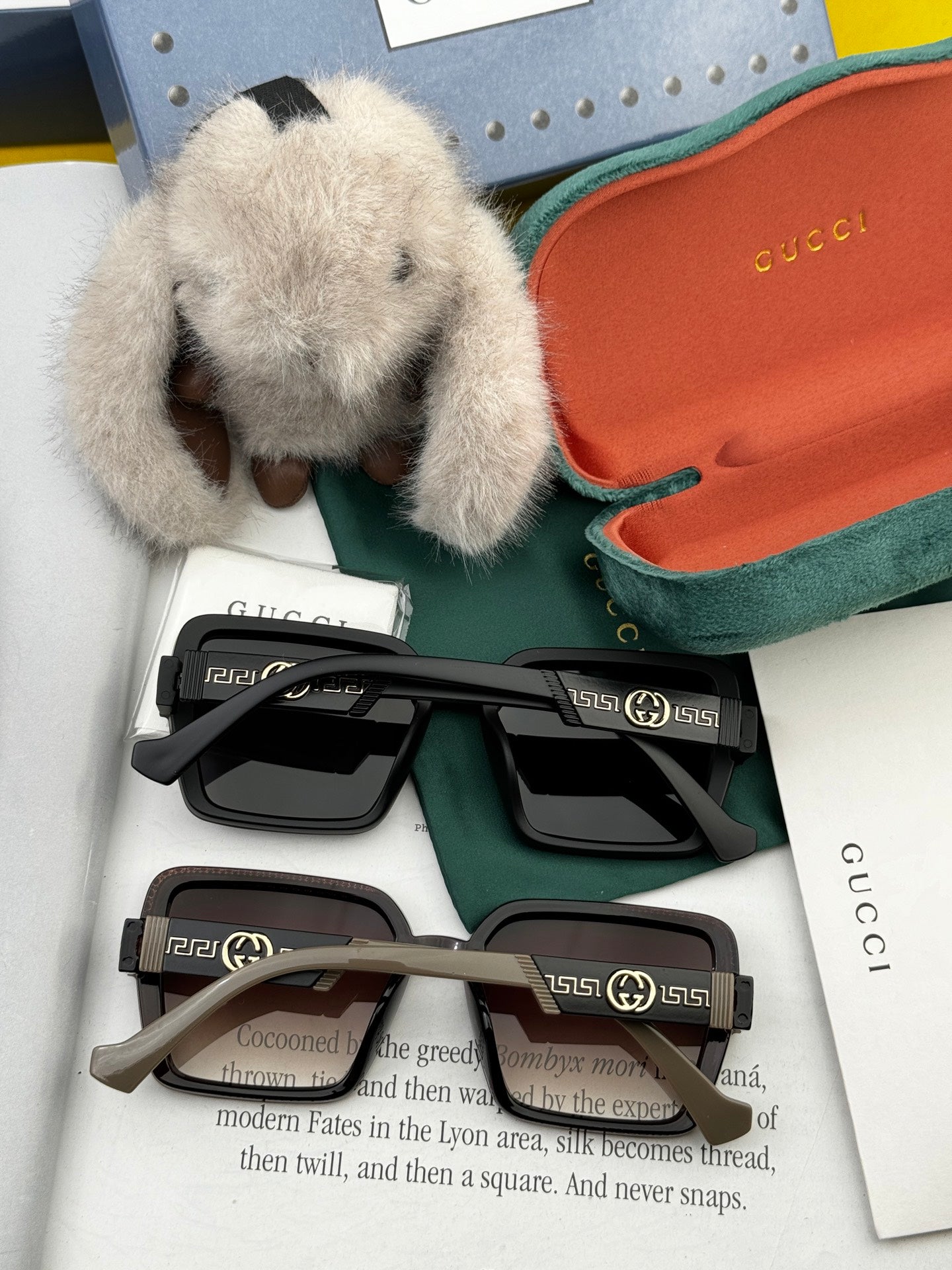 SQUARE FRAME SUNGLASSES G6130 IN ACETATE - Gradient brown