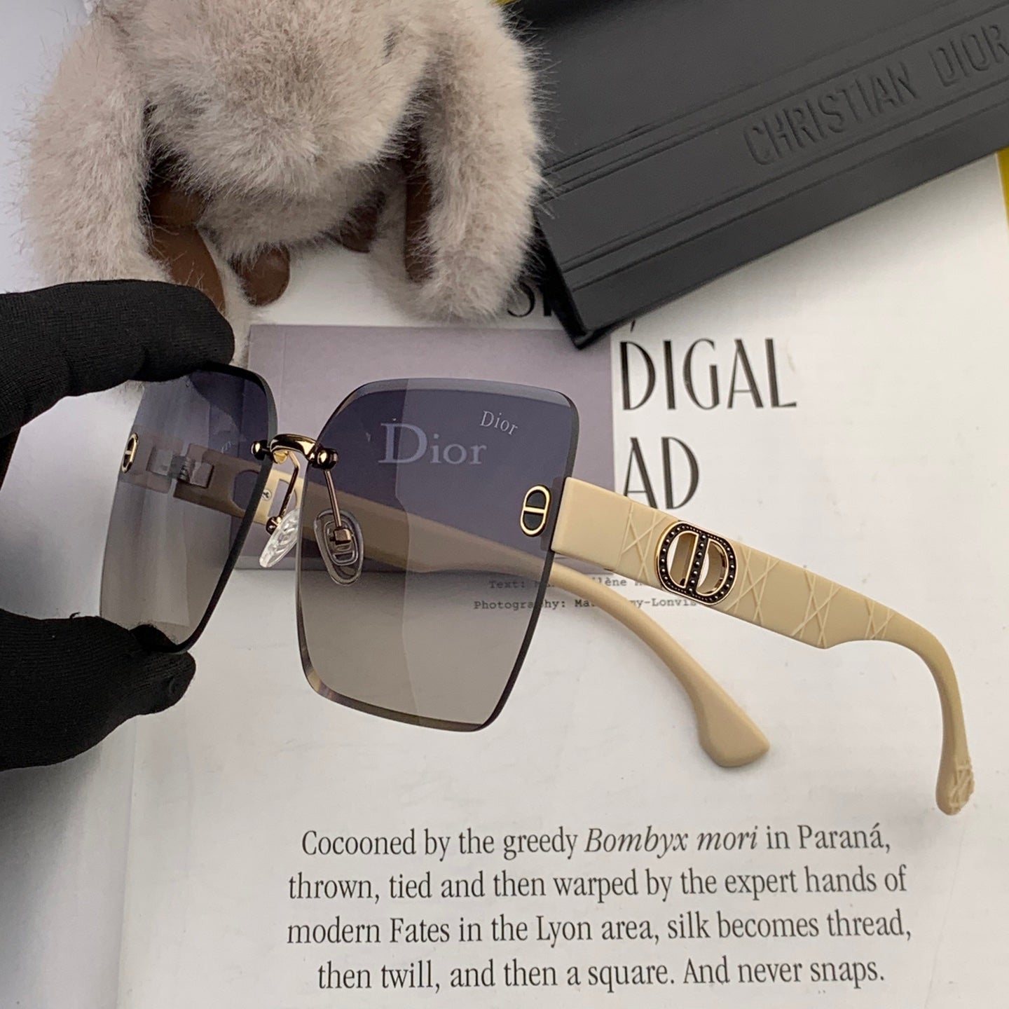SIGNATURE SUNGLASS D3550 IN ACETATE - Beige