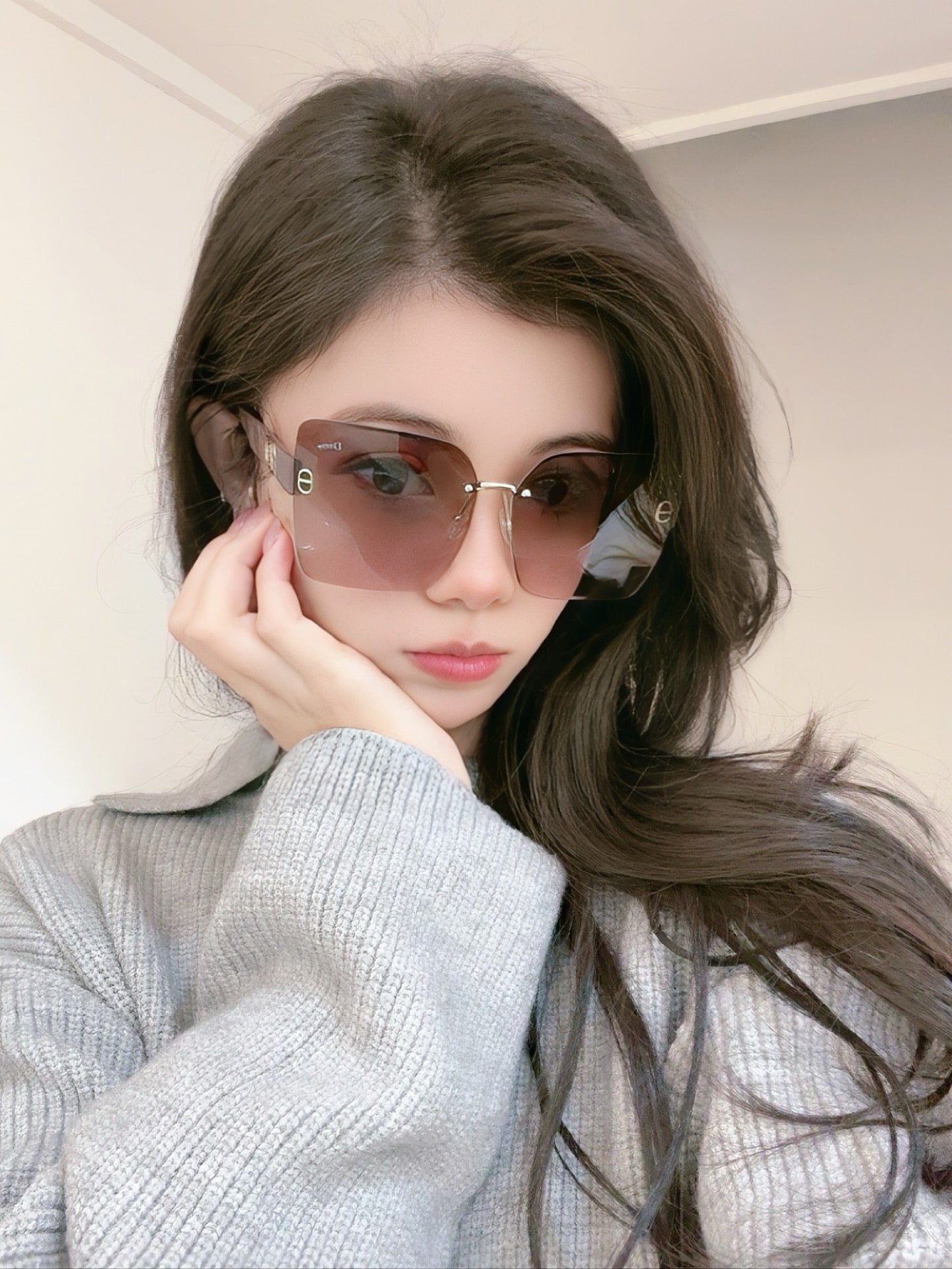 SIGNATURE SUNGLASS D3550 IN ACETATE - Beige