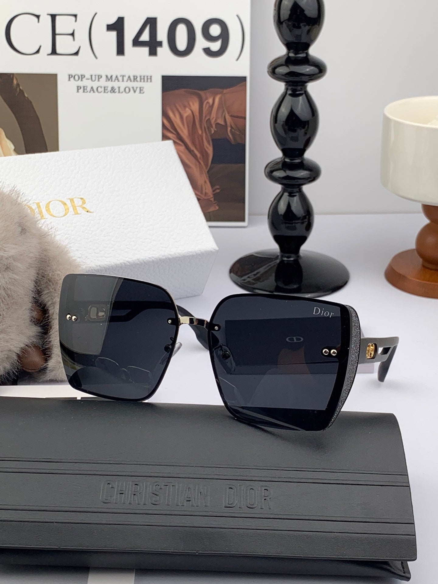 MONTAIGNE SUNGLASS D7230 IN ACETATE - Beige