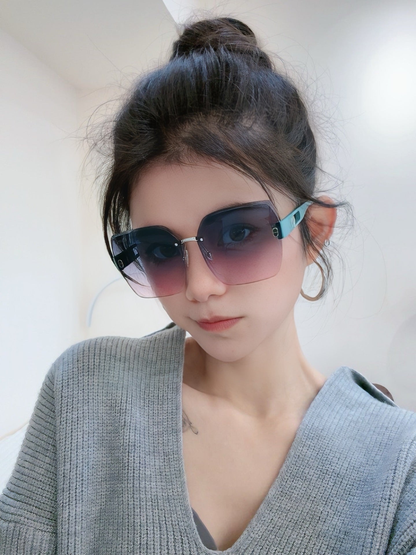 SIGNATURE SUNGLASS CD9770 IN ACETATE - Green/Grey Gradient