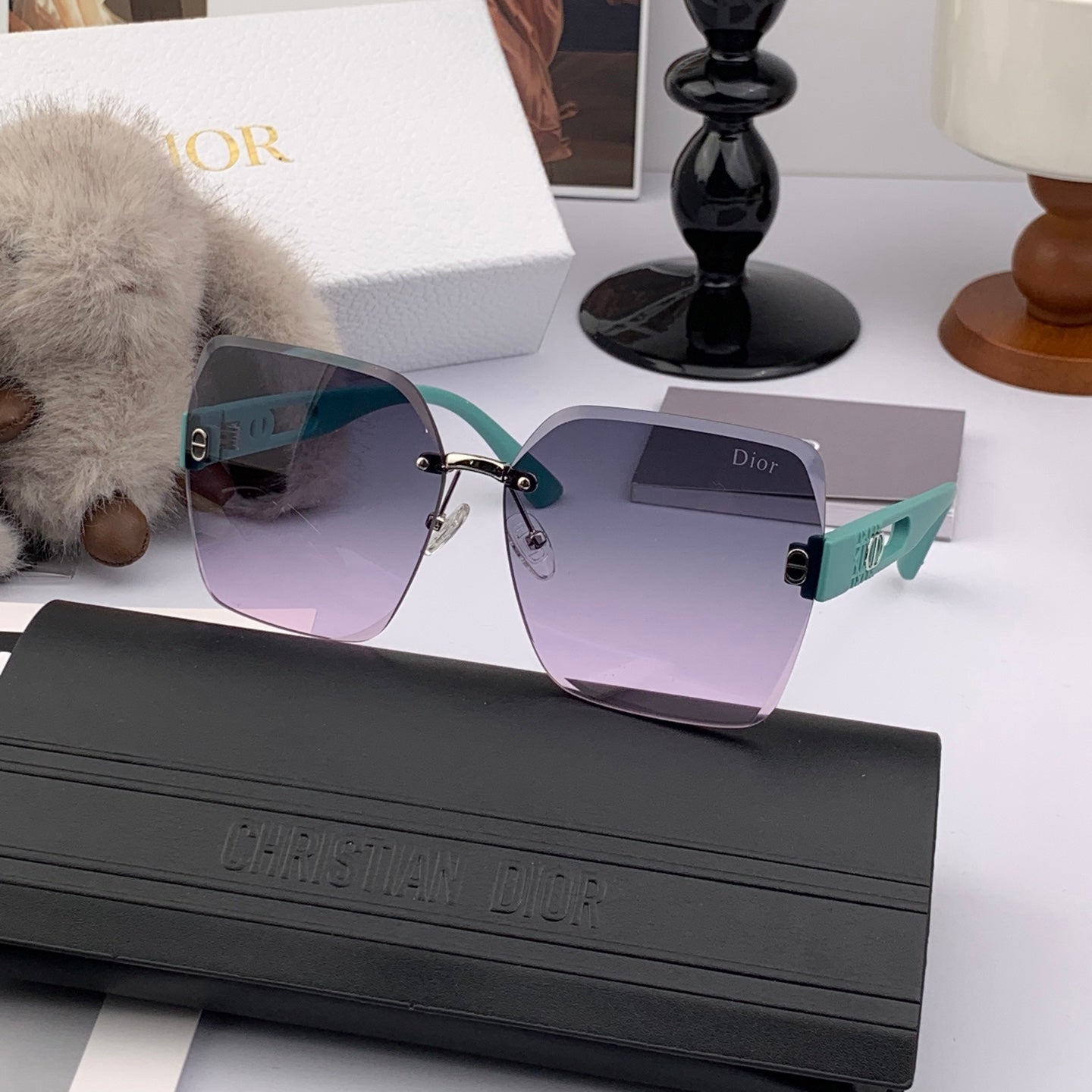 SIGNATURE SUNGLASS CD9770 IN ACETATE - Green/Grey Gradient