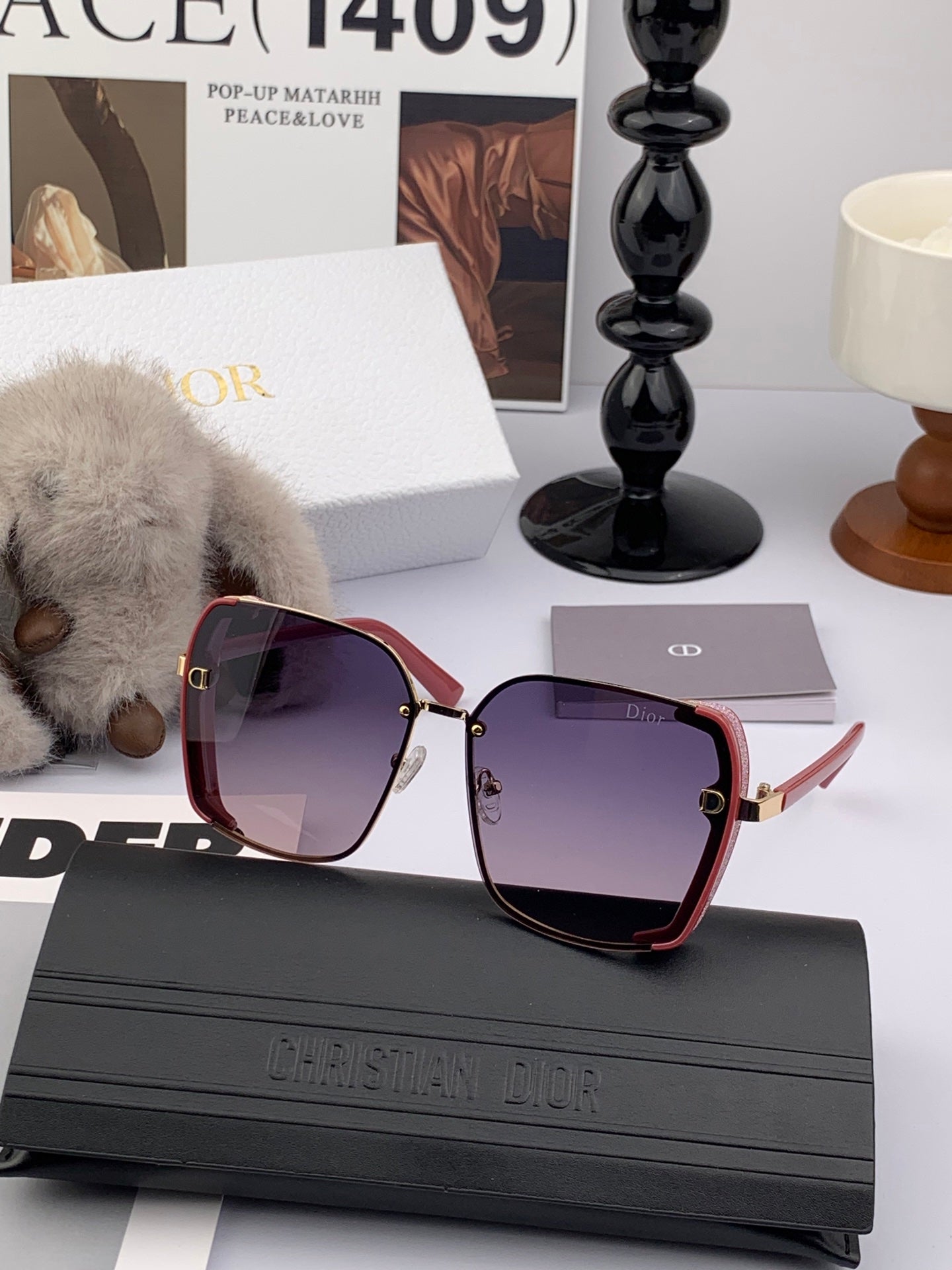 MONTAIGNE SUNGLASS CD9357 IN ACETATE - Brown