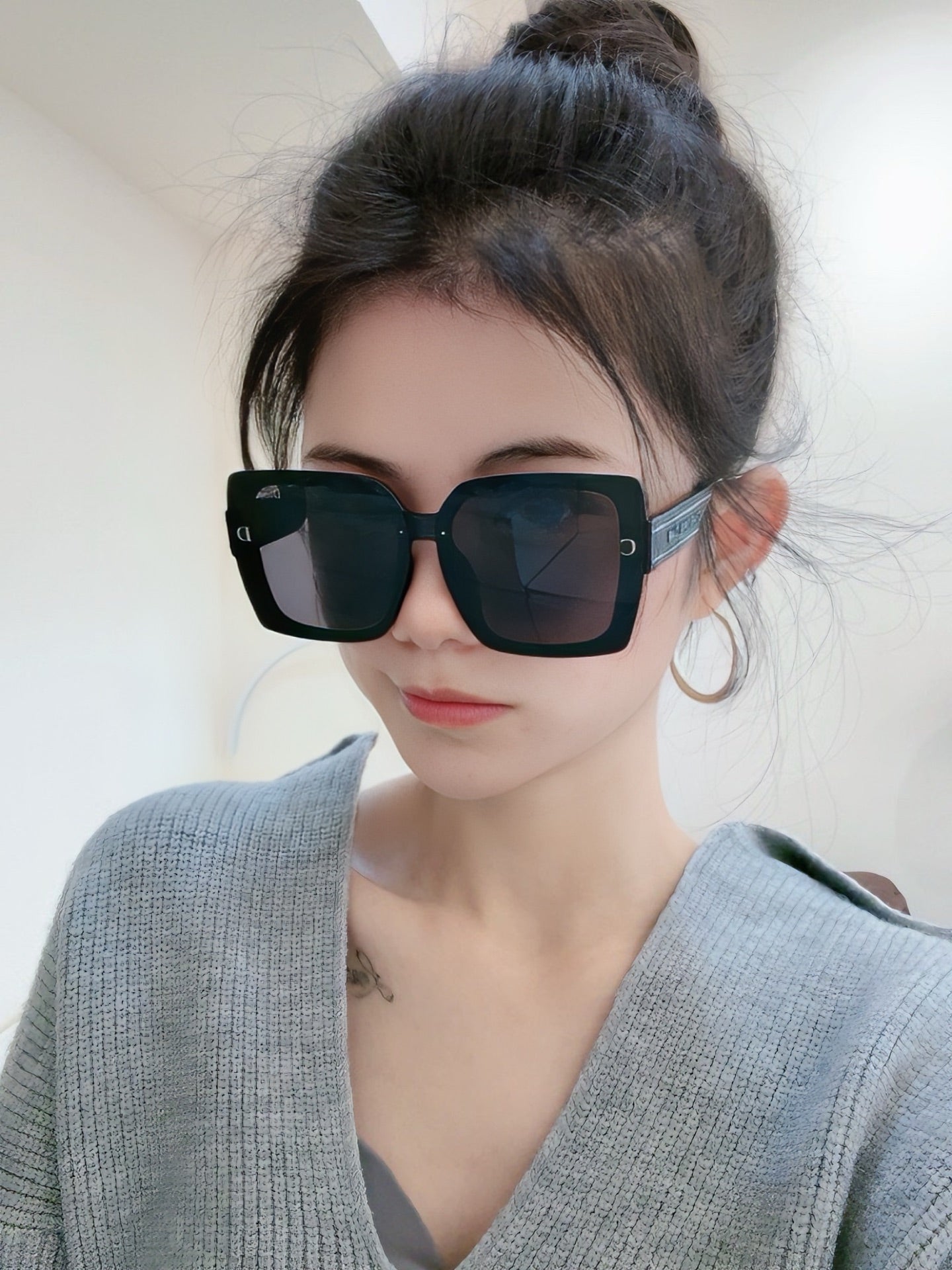 MONTAIGNE SUNGLASS CD0805 IN ACETATE - Brown/Pink