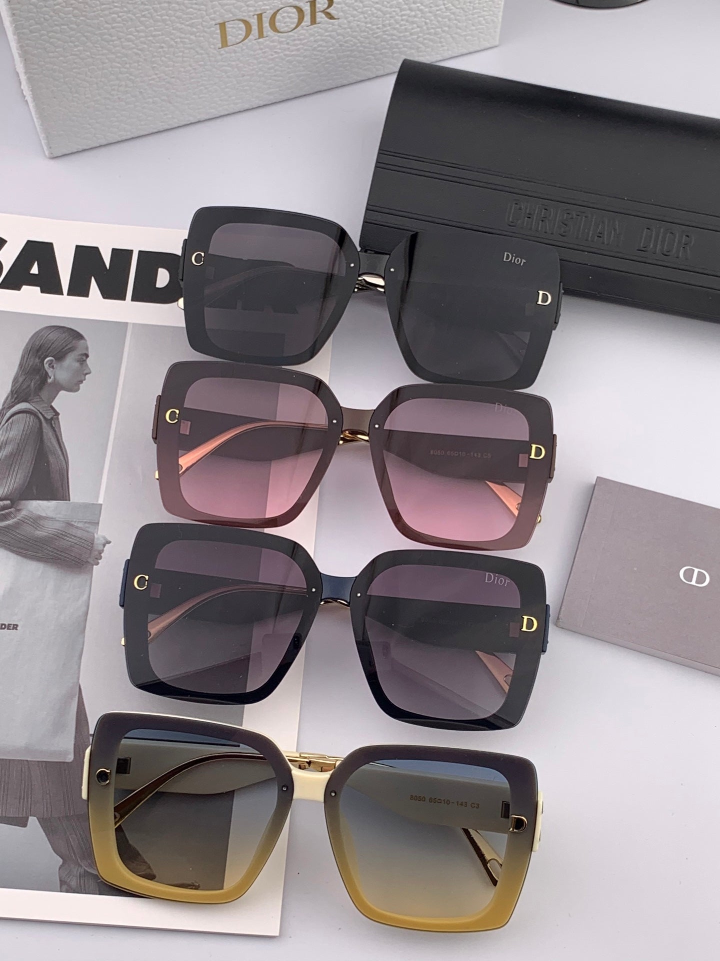 MONTAIGNE SUNGLASS CD0805 IN ACETATE - Brown/Pink