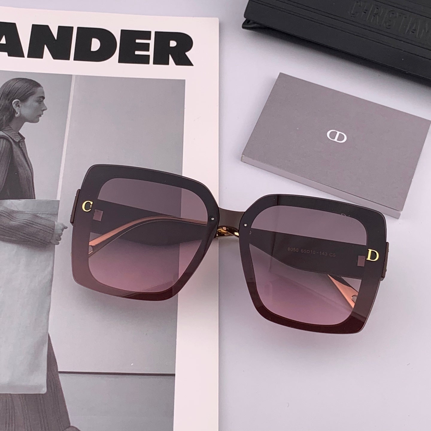 MONTAIGNE SUNGLASS CD0805 IN ACETATE - Brown/Pink