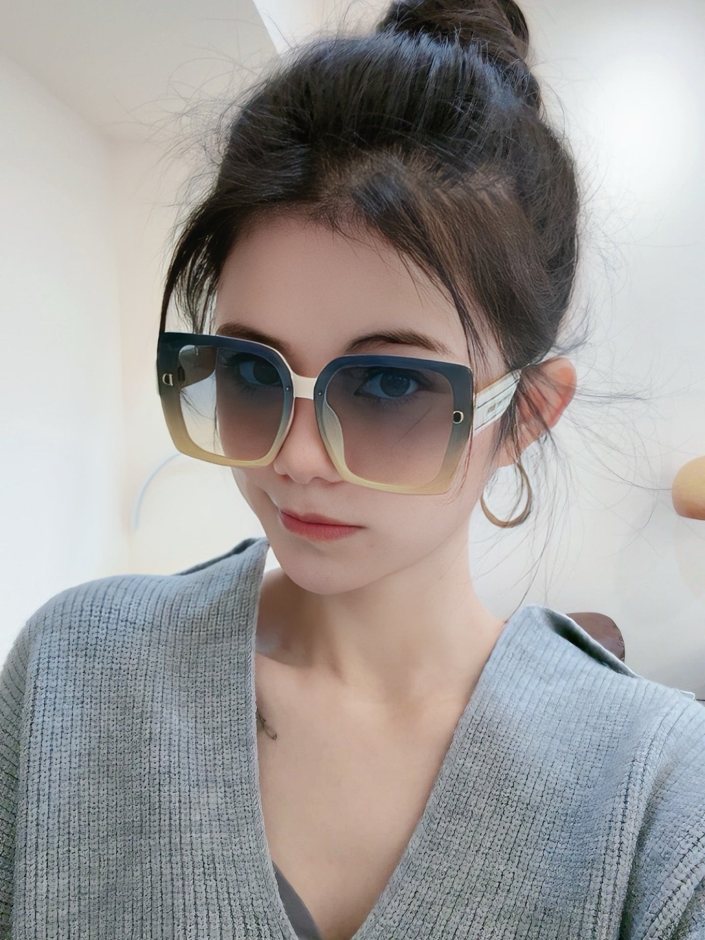 MONTAIGNE SUNGLASS CD0805 IN ACETATE - Brown/Pink