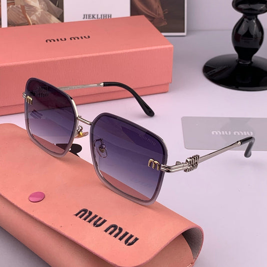 RUNWAY SQUARE SUNGLASSES M9407 IN METAL - Silver/Grey Smoke