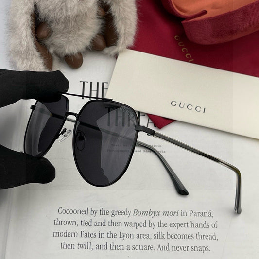 AVIATOR FRAME SUNGLASSES 5980 IN METAL - Black