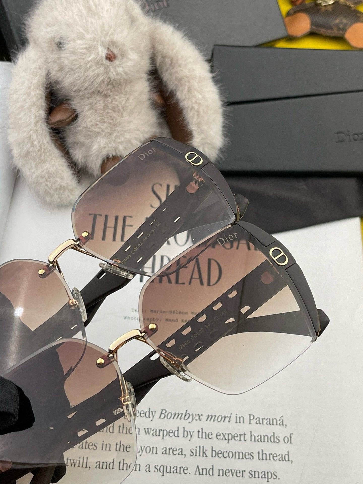 MONTAIGNE SQUARE SUNGLASS CD5296 IN ACETATE - Brown