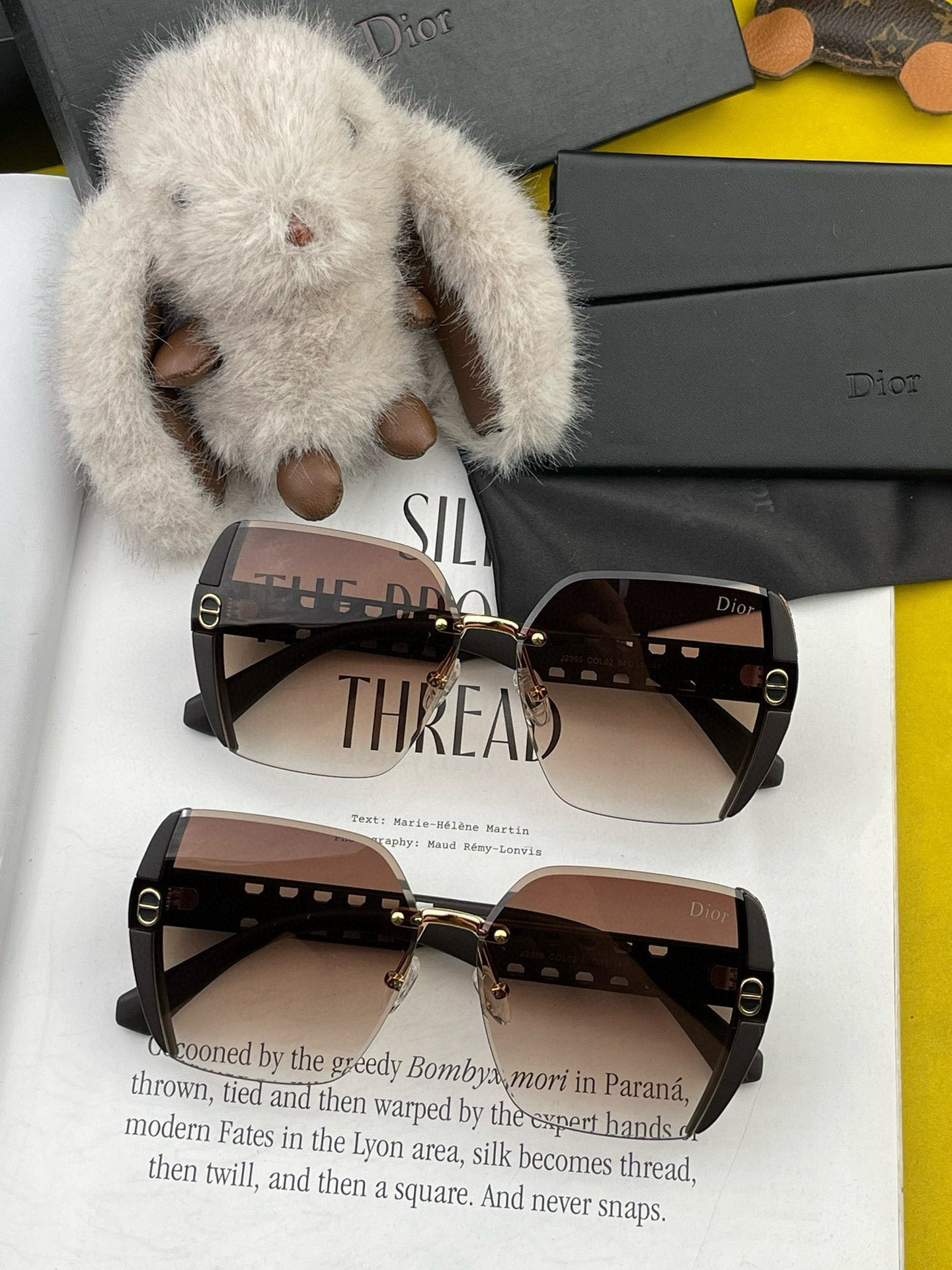 MONTAIGNE SQUARE SUNGLASS CD5296 IN ACETATE - Brown