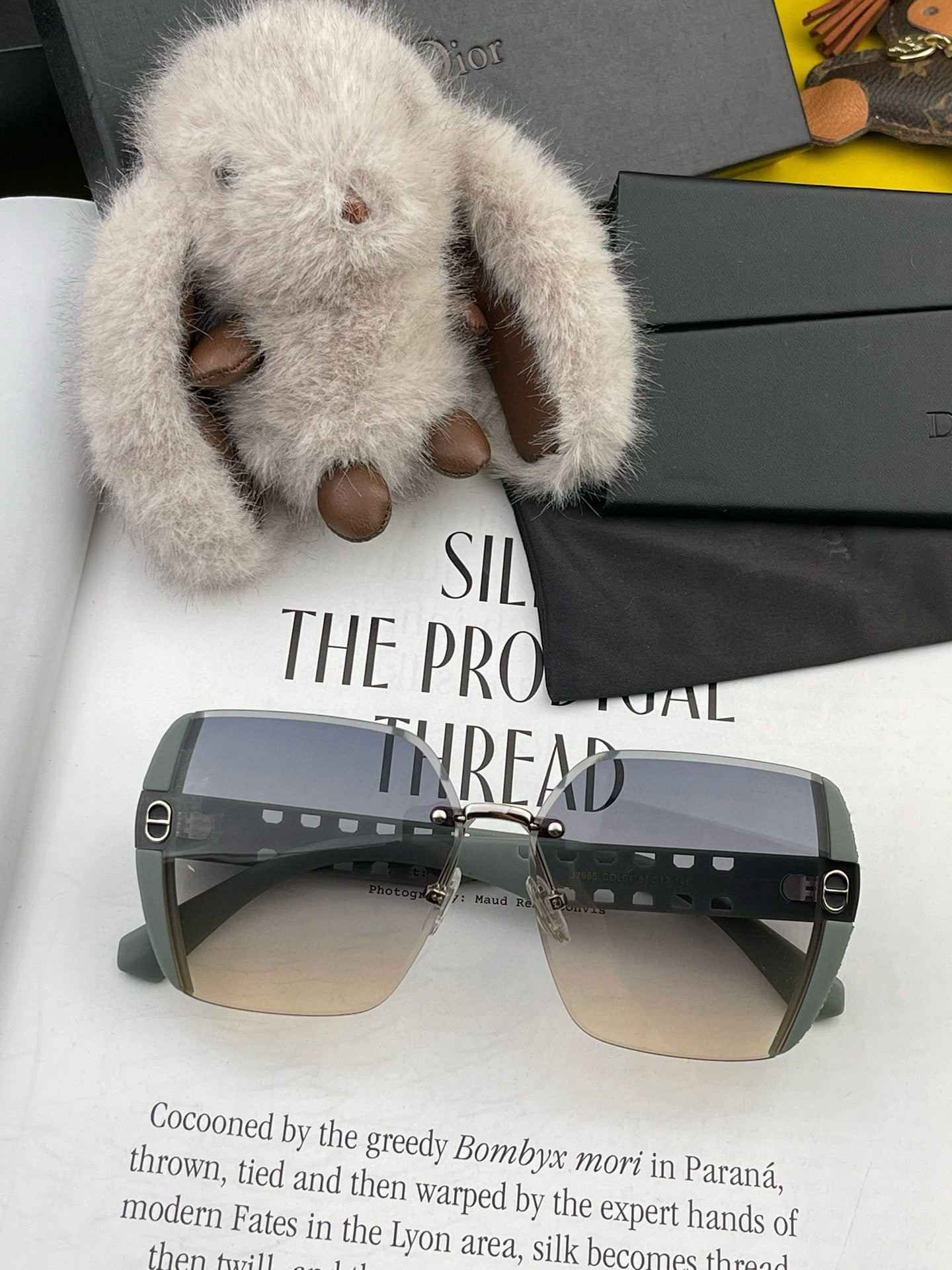 MONTAIGNE SQUARE SUNGLASS CD5296 IN ACETATE - Brown