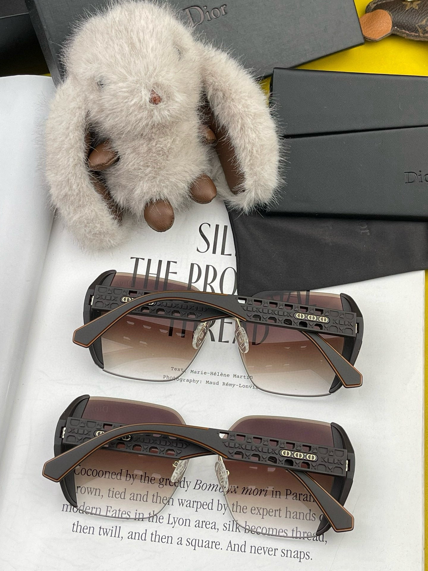 MONTAIGNE SQUARE SUNGLASS CD5296 IN ACETATE - Brown
