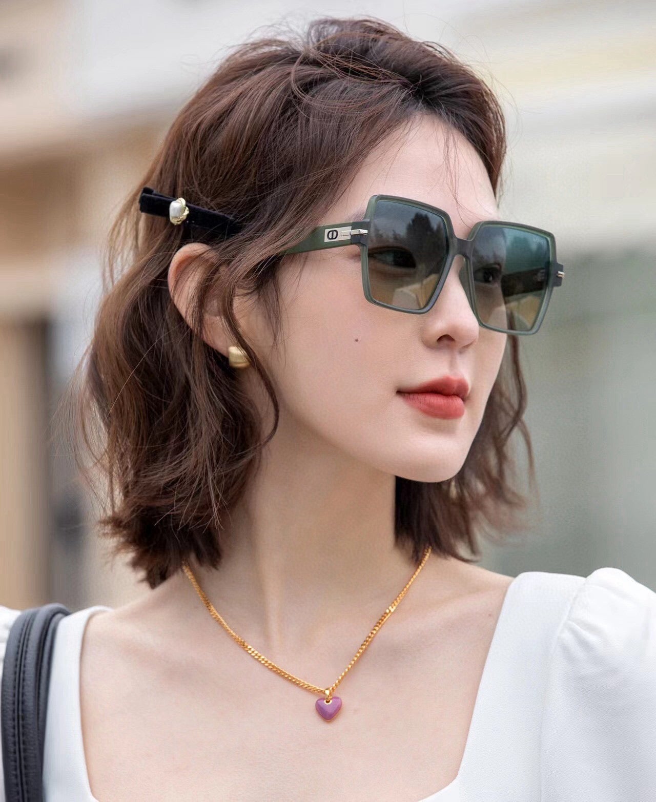 MONTAIGNE SQUARE SUNGLASS CD4780 IN ACETATE - Beige