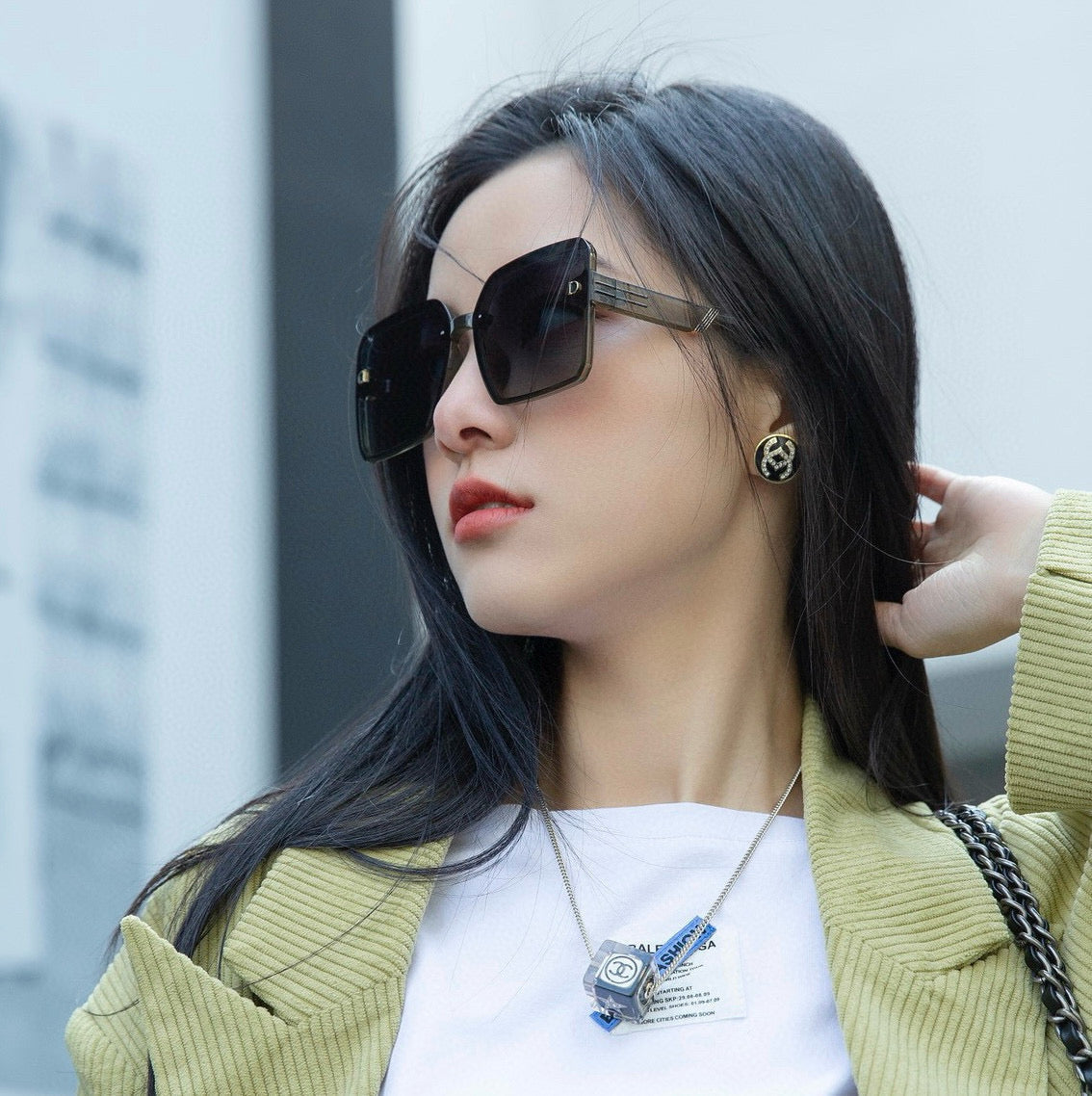 MONTAIGNE SUNGLASS CD2682 IN ACETATE - Ivory