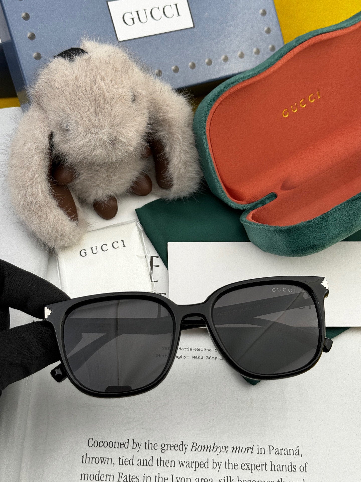 SQUARE FRAME SUNGLASSES G87722 IN ACETATE - Black