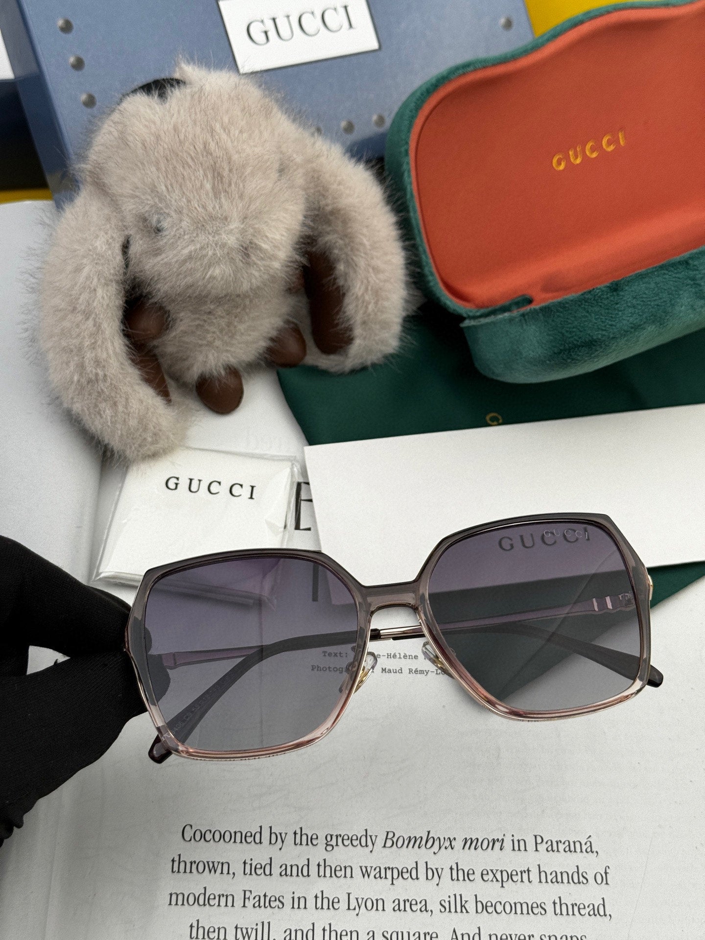 SQUARE FRAME SUNGLASSES G6640 IN METAL - Black/ smoke