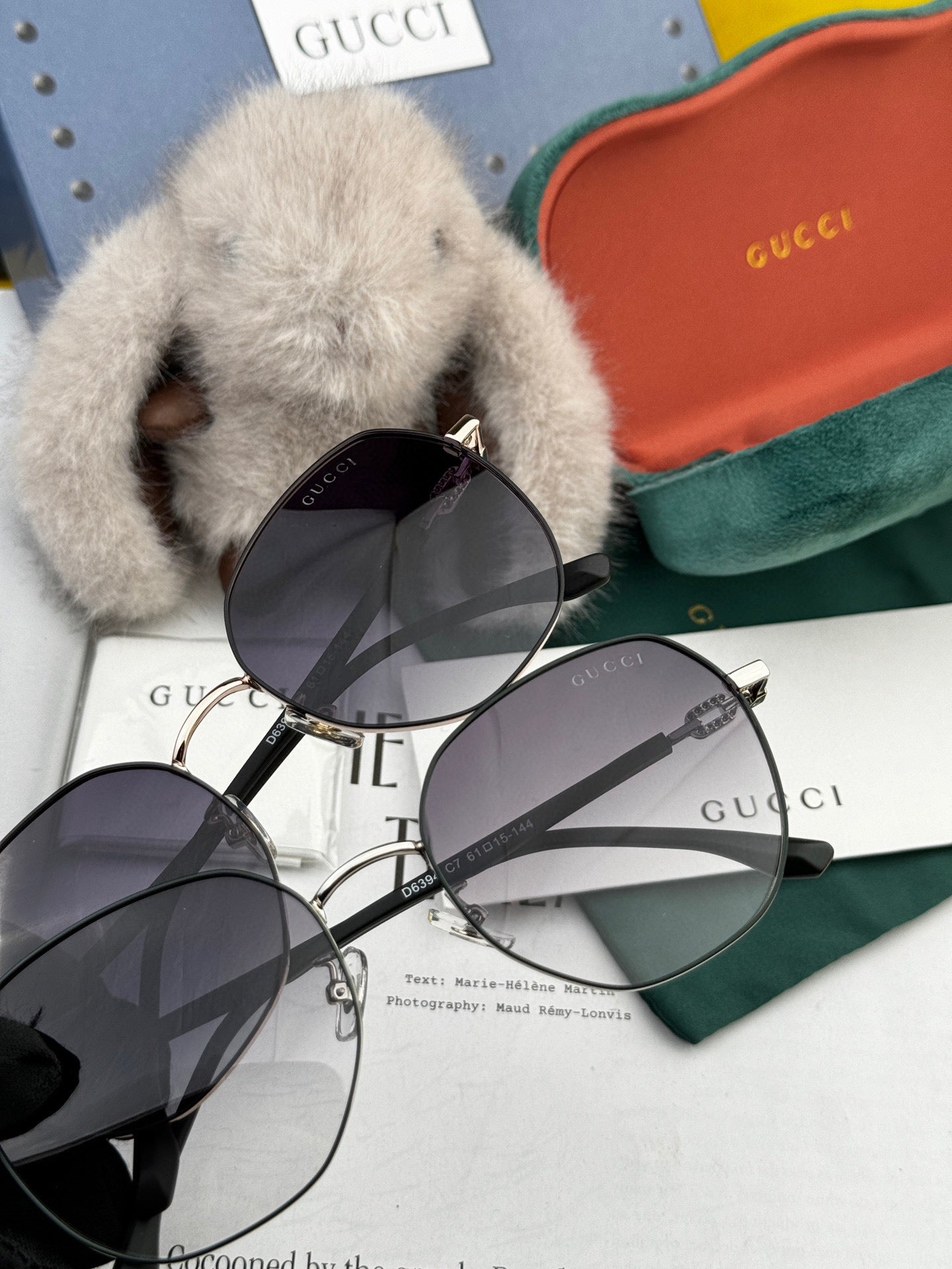 OVERSIZED ROUND FRAME SUNGLASSES G4639 IN METAL - Gradient light purple