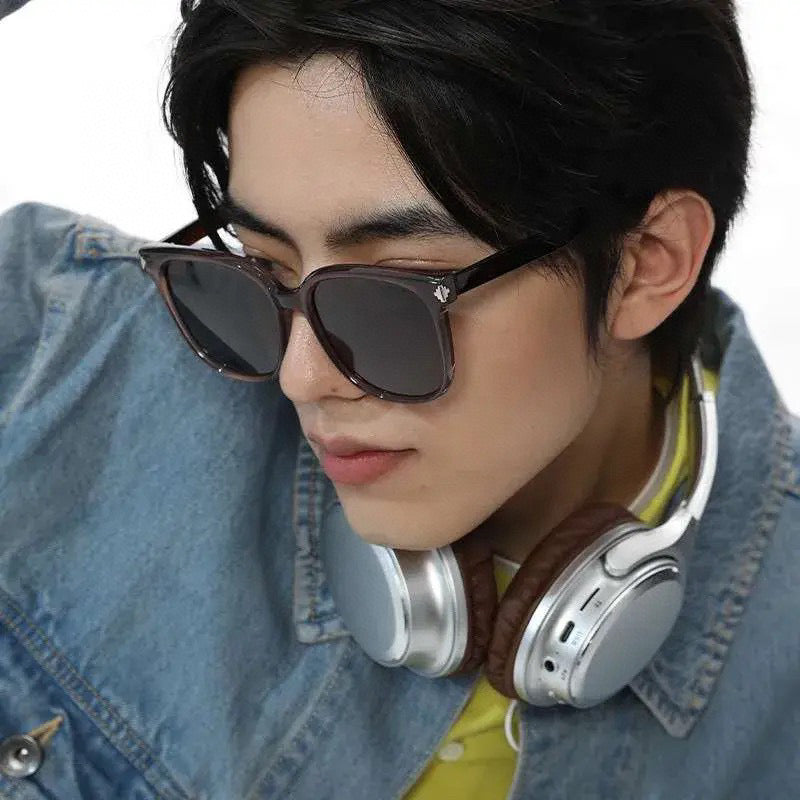 SQUARE FRAME SUNGLASSES G77722 IN ACETATE - Black