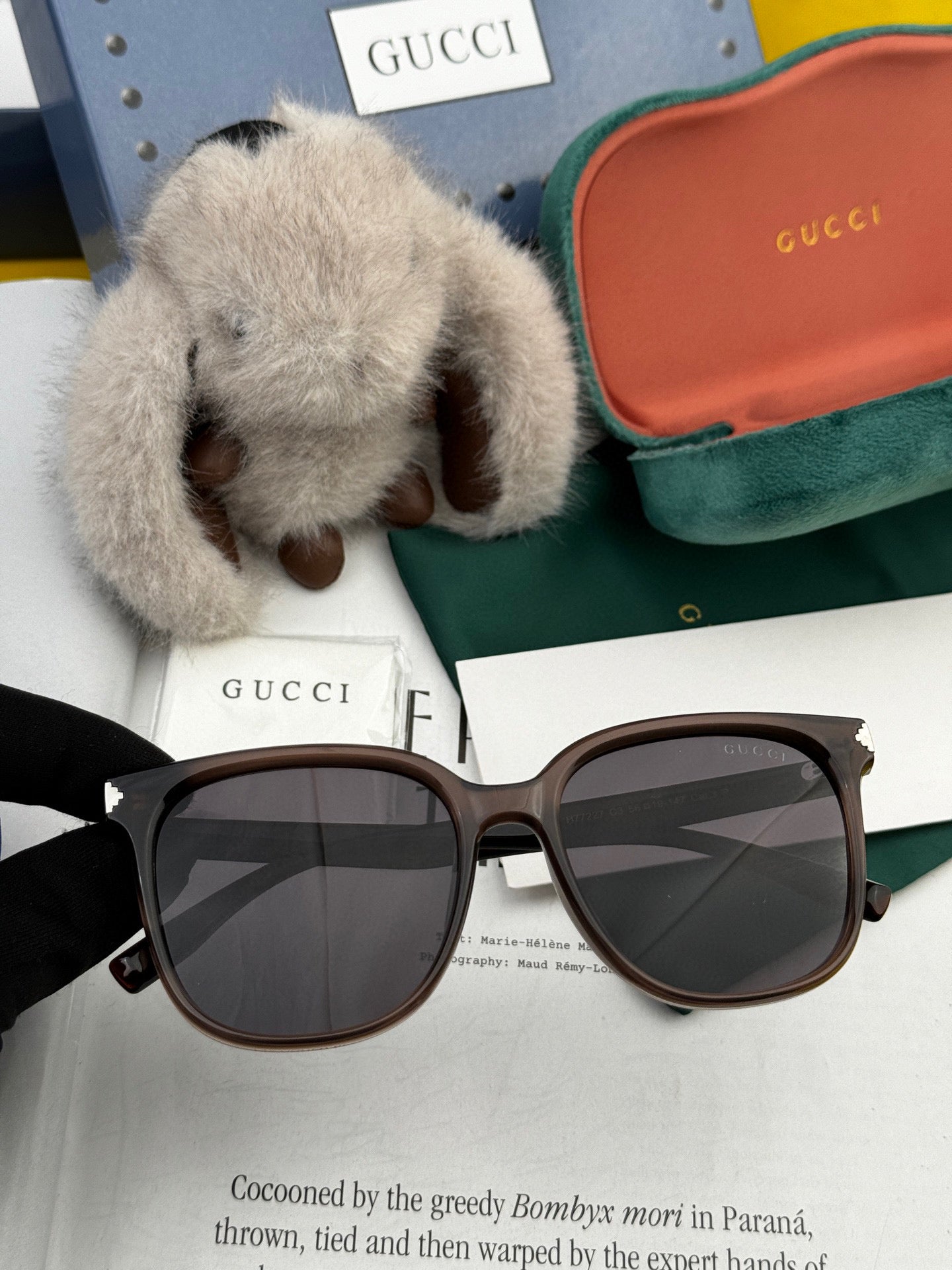 SQUARE FRAME SUNGLASSES G77722 IN ACETATE - Black