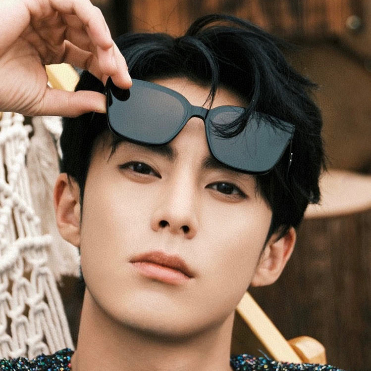 SQUARE FRAME SUNGLASSES G97722 IN ACETATE - Black