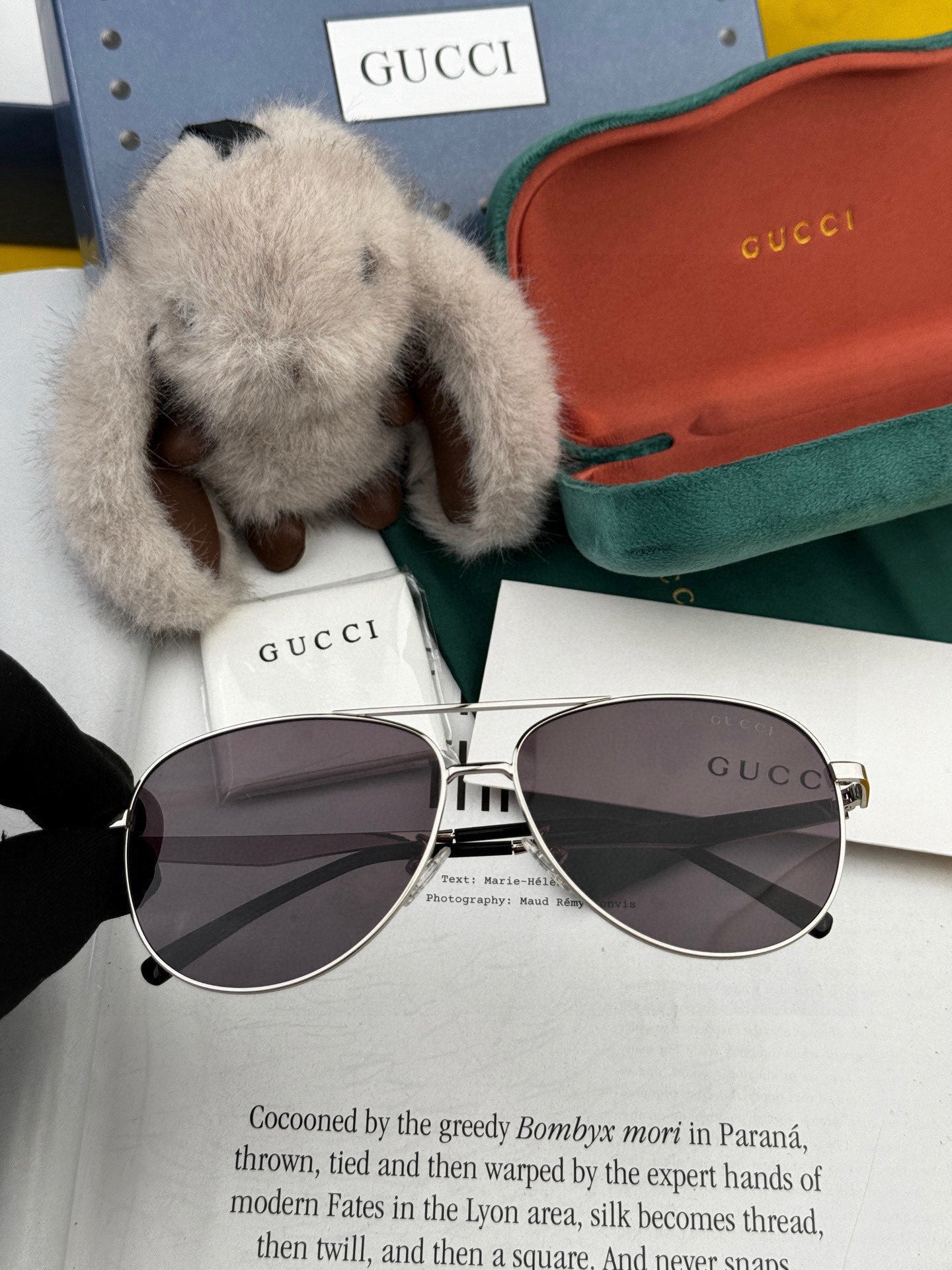 AVIATOR FRAME SUNGLASSES G1203 IN METAL - Black