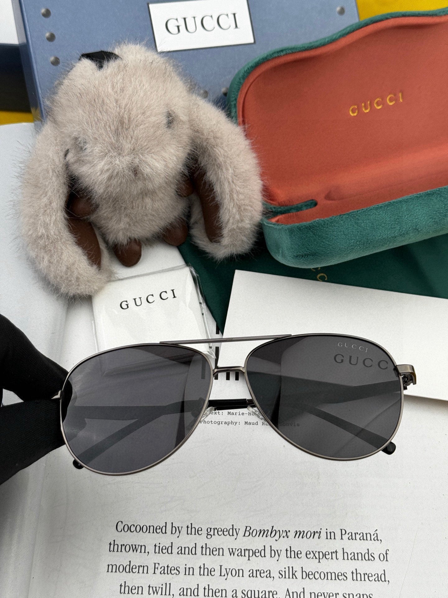 AVIATOR FRAME SUNGLASSES G1203 IN METAL - Black