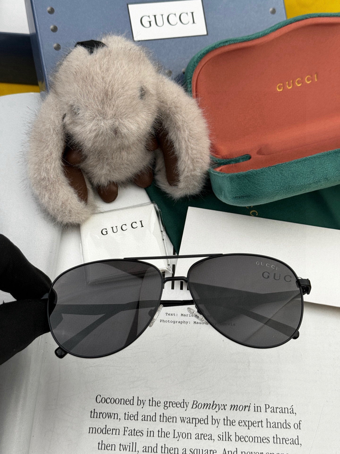 AVIATOR FRAME SUNGLASSES G1203 IN METAL - Black