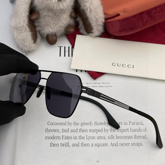 NAVIGATOR FRAME SUNGLASSES G0862 IN METAL - Black