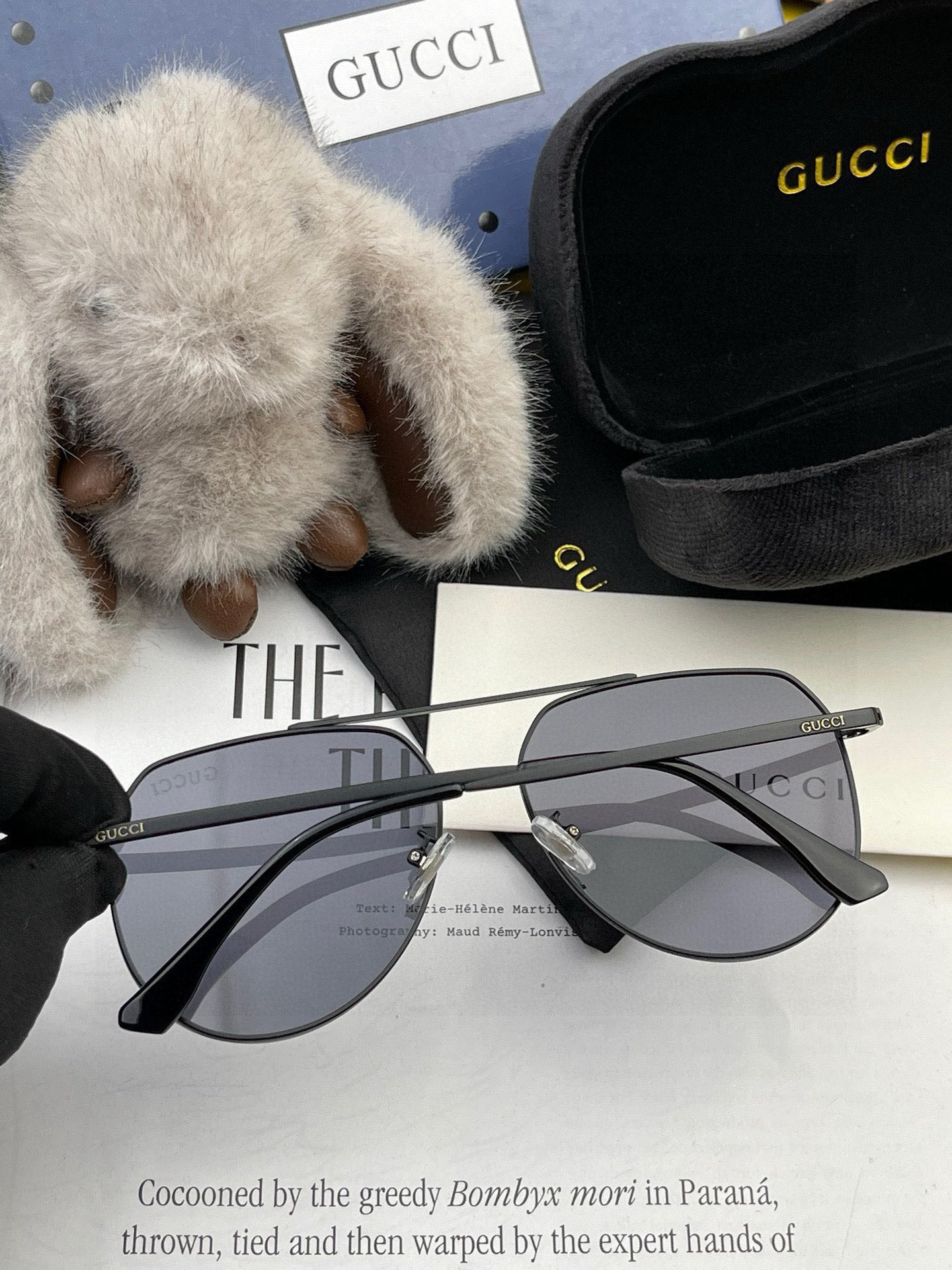 AVIATOR FRAME SUNGLASSES G9225 IN METAL - Black