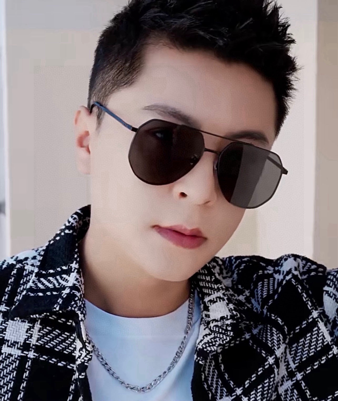 AVIATOR FRAME SUNGLASSES G9225 IN METAL - Black