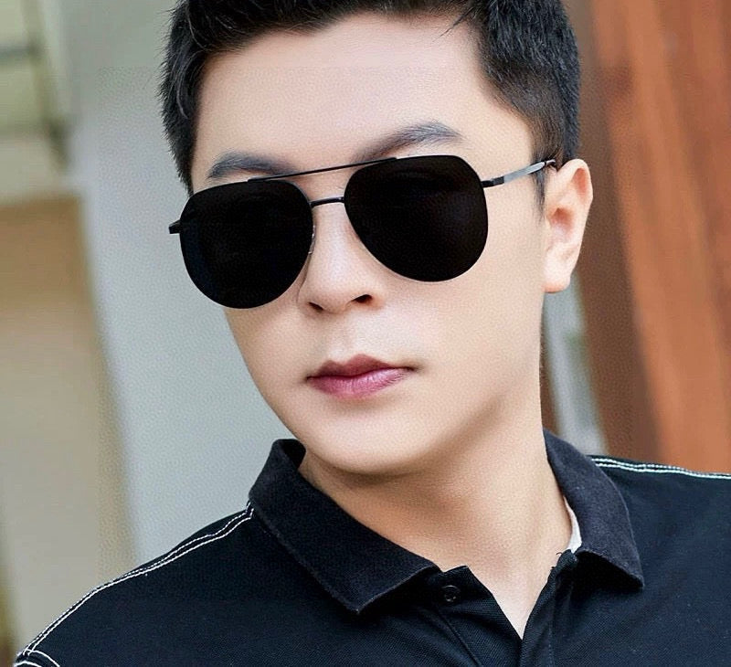 AVIATOR FRAME SUNGLASSES G9225 IN METAL - Black