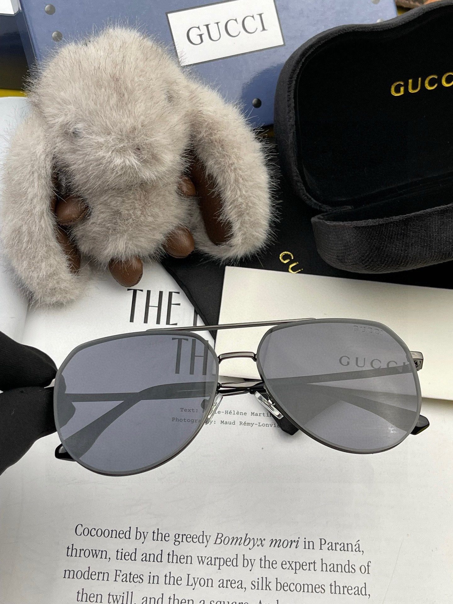 AVIATOR FRAME SUNGLASSES G9225 IN METAL - Black