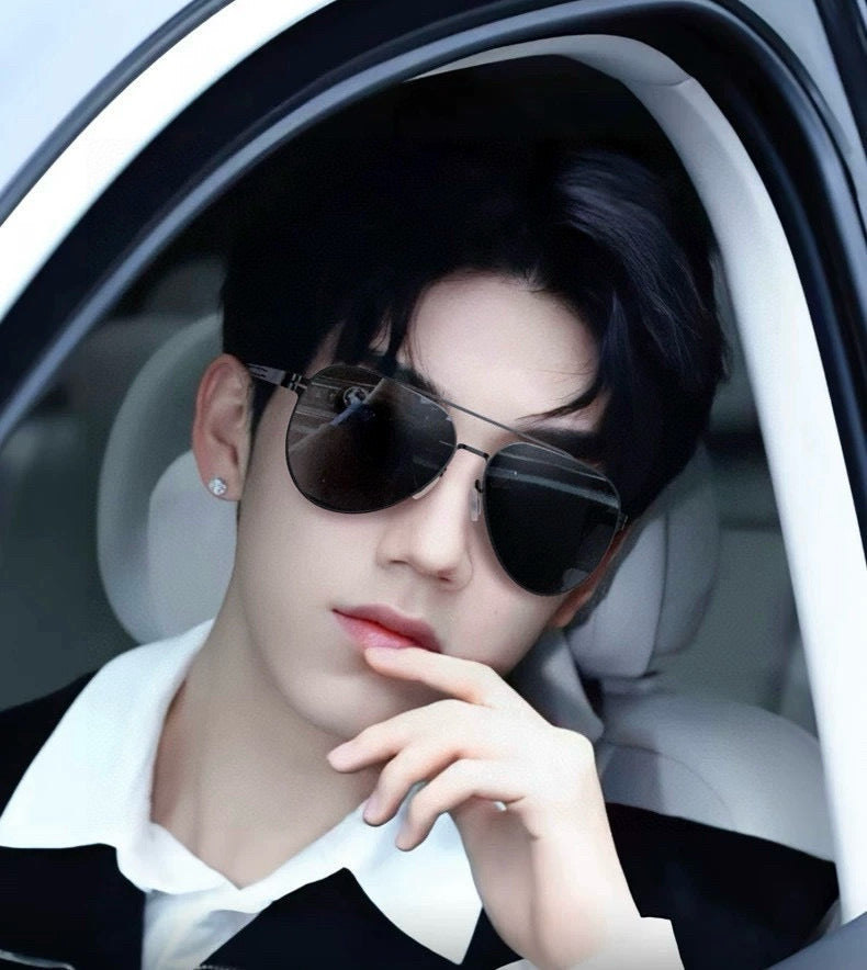 AVIATOR FRAME SUNGLASSES G139 IN METAL - Black