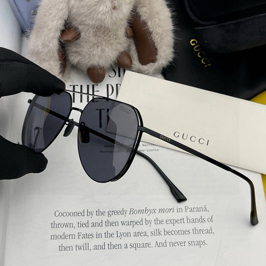 AVIATOR FRAME SUNGLASSES G9226 IN METAL - Black